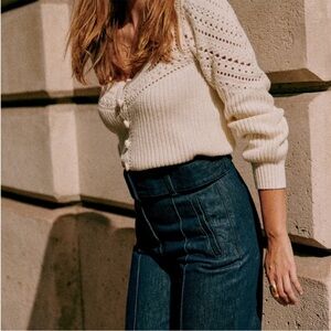 Sezane Moira Jumper Ecru XS